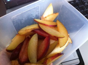 fresh farmers market peaches